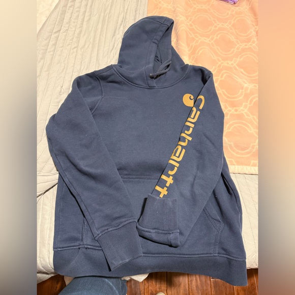 Carhartt Sweaters - Carhartt Blue Sweatshirt with Gold Logo